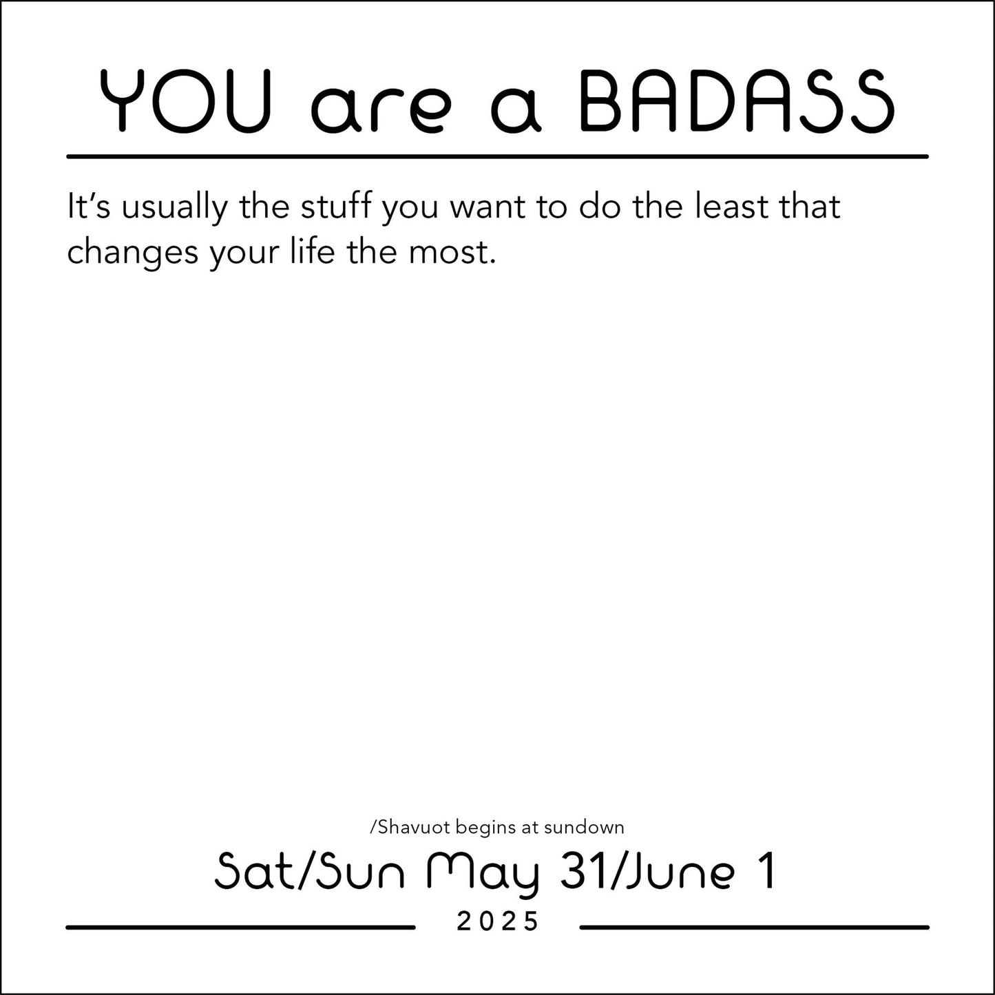 You Are A Badass Box 2025 Calendar