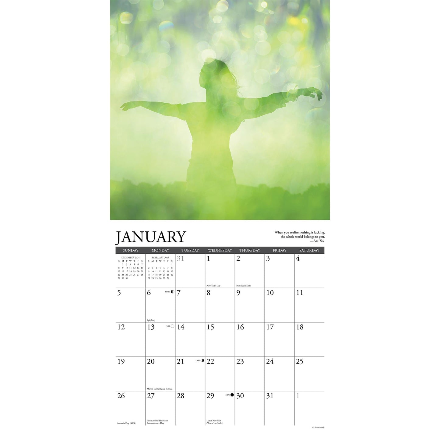 Zen Wall 2025 Calendar