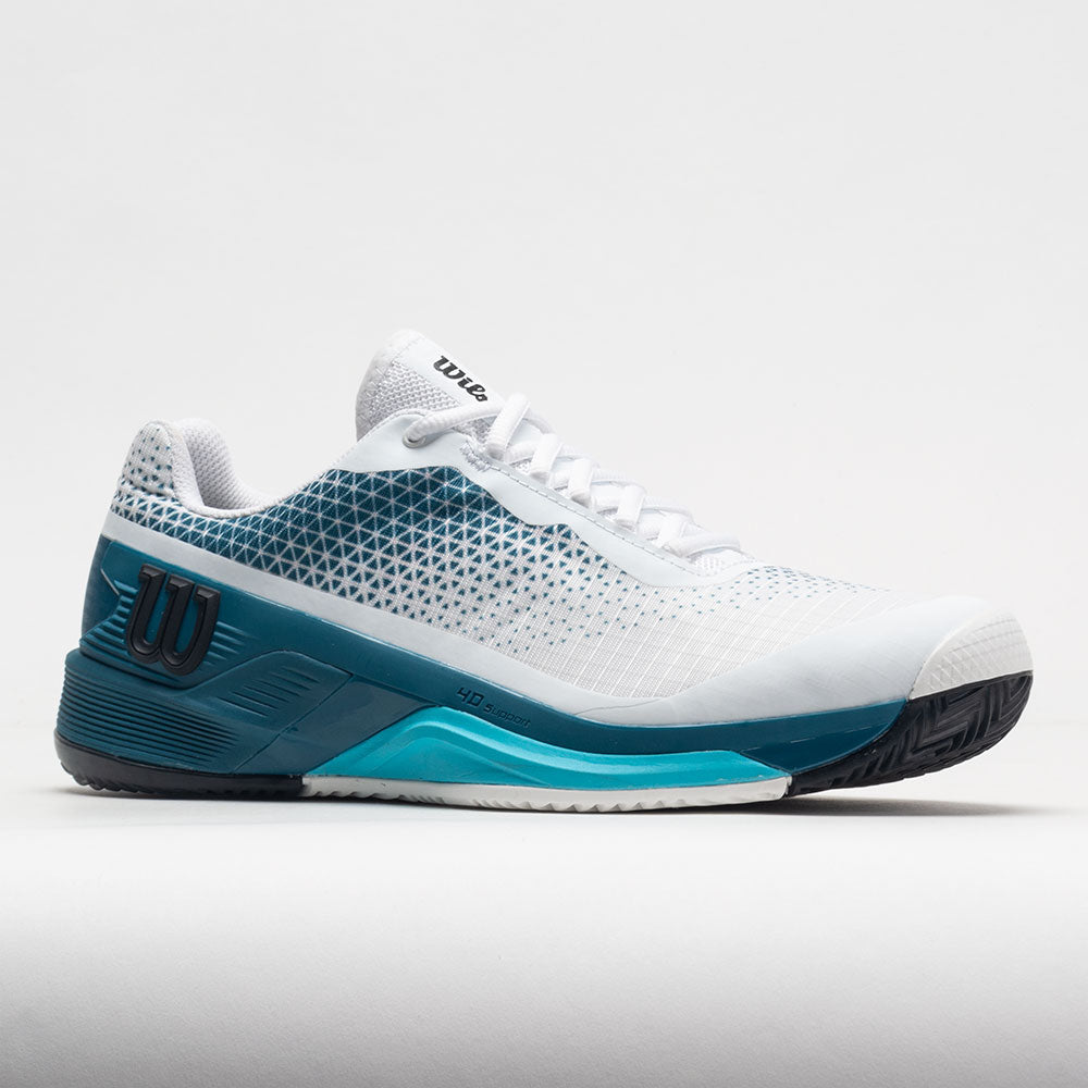 Wilson Rush Pro 4.0 Clay Men's  White/Blue Coral/Blue Atoll
