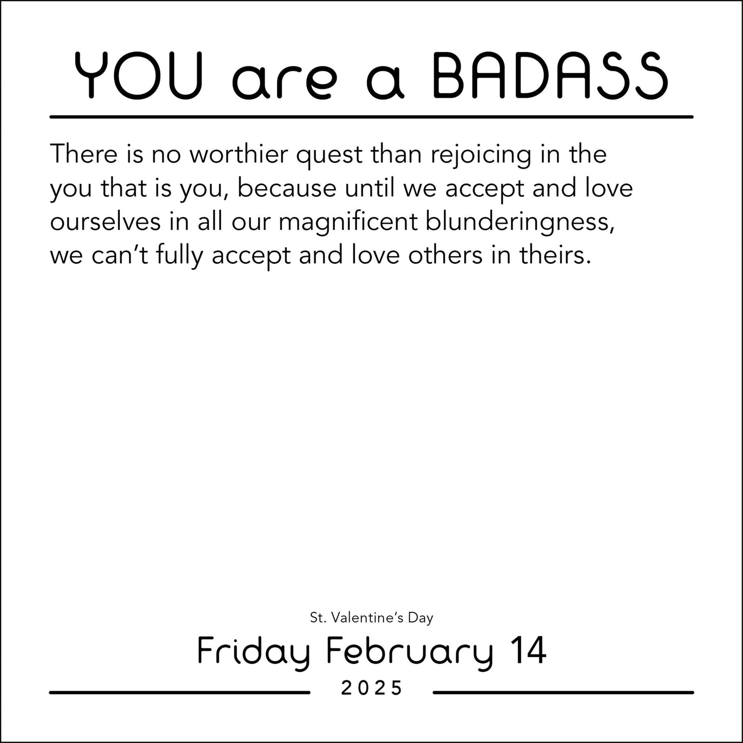 You Are A Badass Box 2025 Calendar