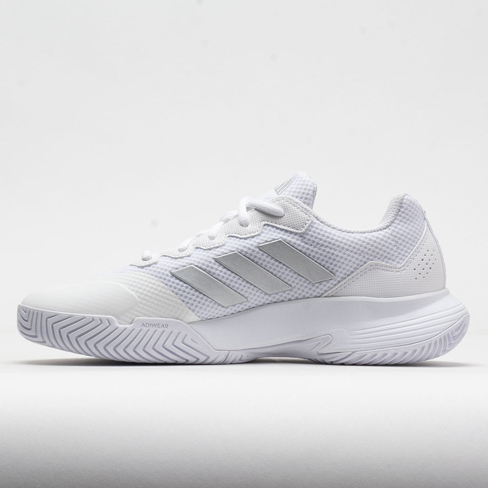 adidas GameCourt Women's White/Silver Metallic/White