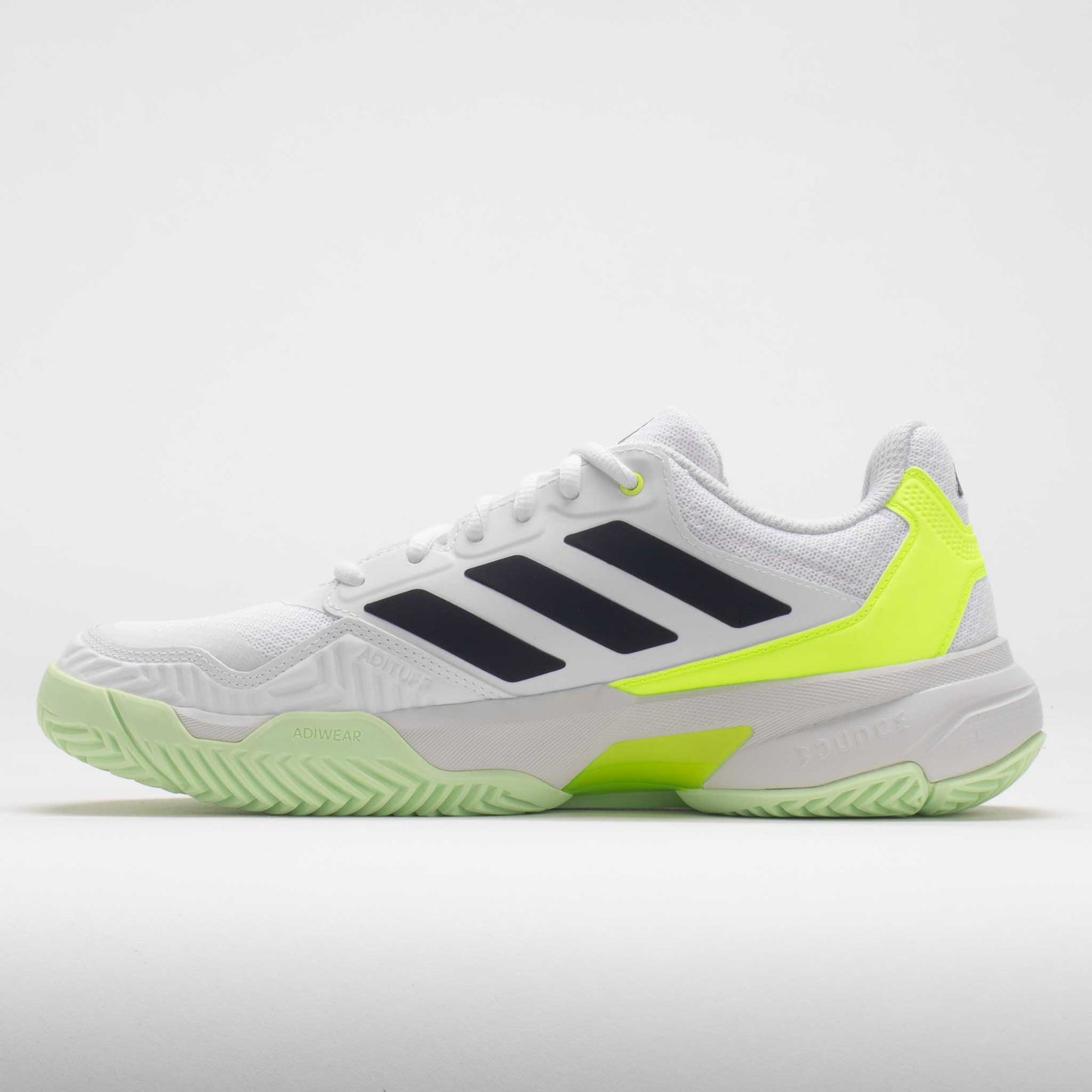 adidas CourtJam Control 3 Men's White/Core Black/Lucid Lemon