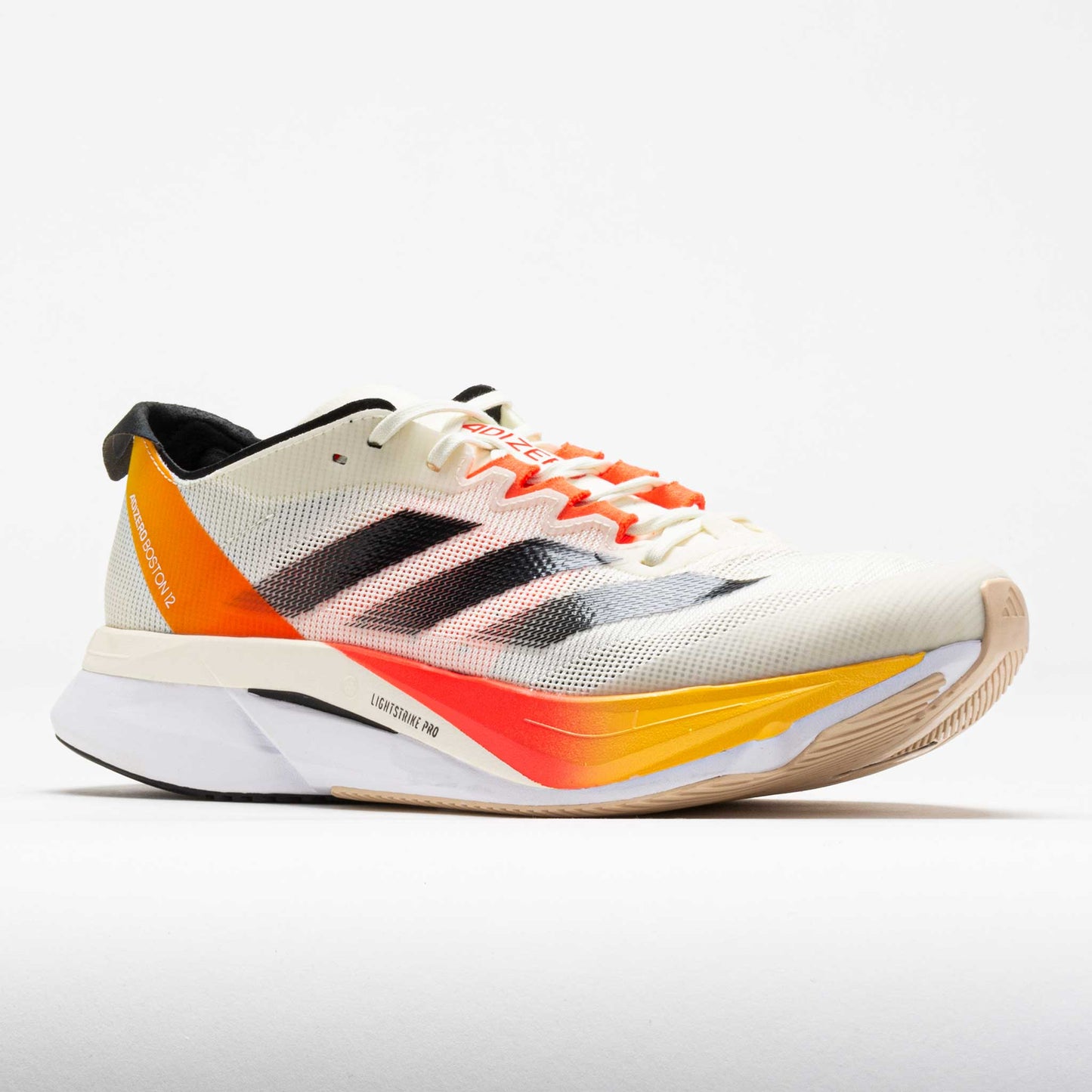 adidas adizero Boston 12 Men's Ivory/Core Black/Solar Red