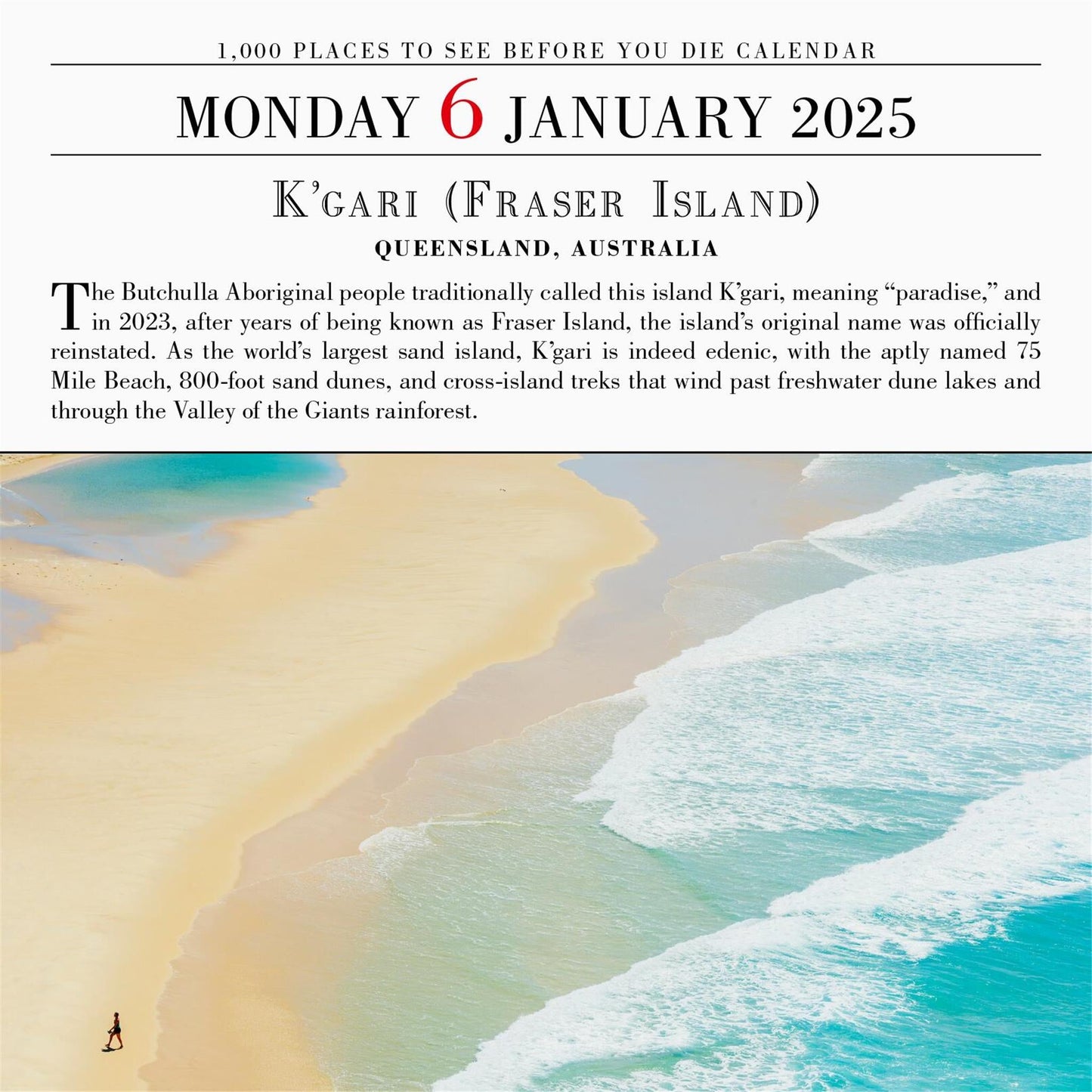 1000 Places To See Before You Die Box 2025 Calendar