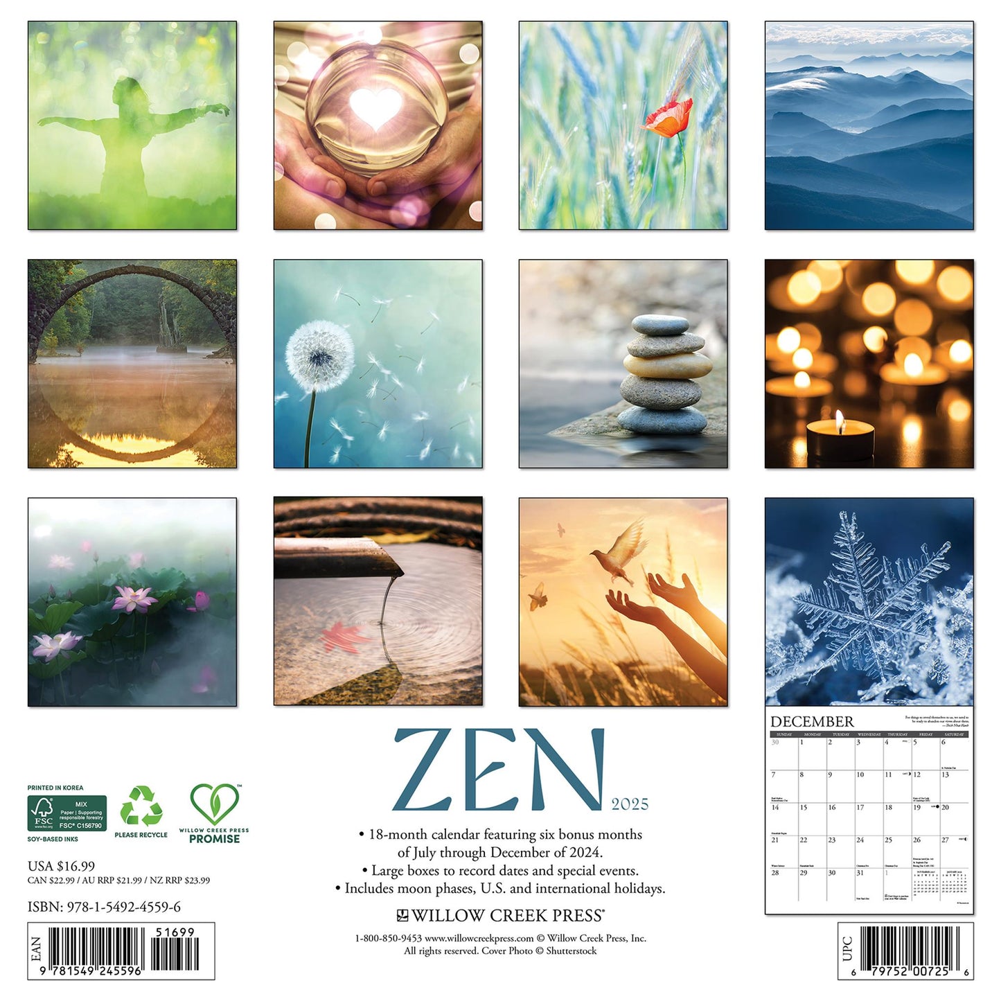 Zen Wall 2025 Calendar